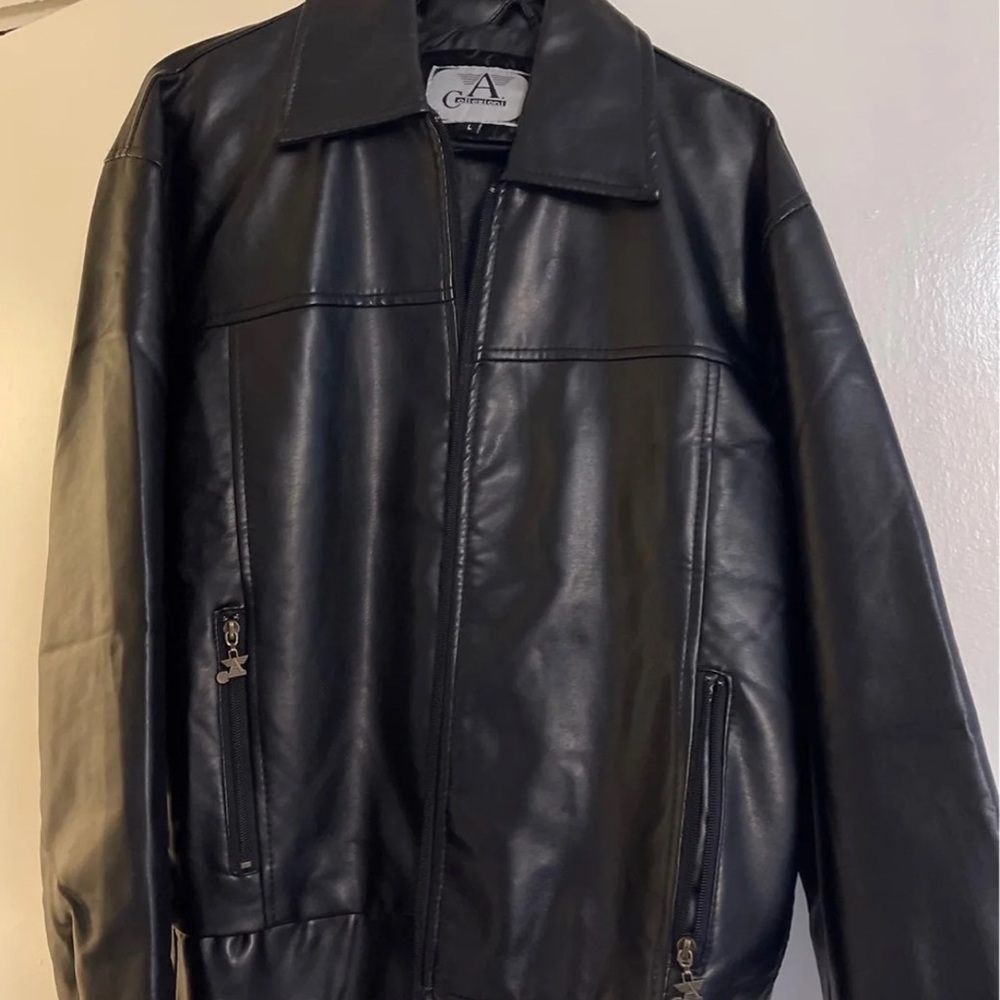 Armani Collezioni  Leather Jacket size large